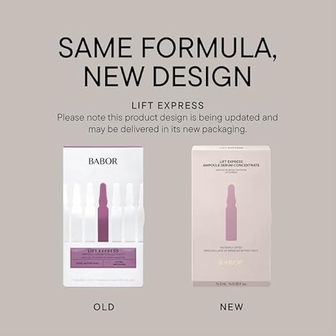 Babor LIFT EXPRESS ANTI-AGING SERUM AMPOULES FOR THE FACE, FOR IMMEDIATE ANTI-WRINKLE EFFECT, VEGAN FORMULA, 7 X 2 ML CONCENTRATED AMPOULES - Image 3